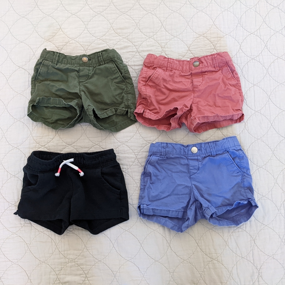 Lot of four size 4T girls shorts. Great condition!